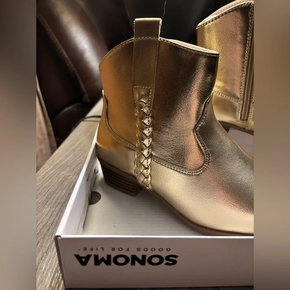 Sonoma Goods For Life Zaria Girls' Western Boots NWT size 2 - Picture 2 of 7
